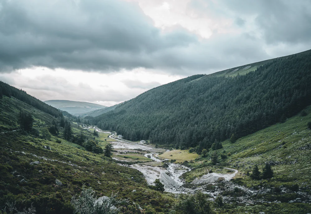 The Glendalough valley in the Wicklow Mountains